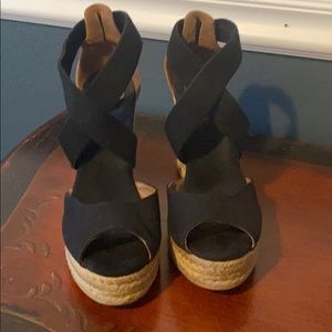 Tory Burch canvas wedges